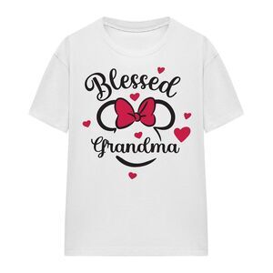 Minnie Mouse Unisex Adult Blessed Grandma T-Shirt / White